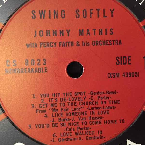 Used Vinyl Johnny Mathis - Swing Softly LP NM-VG+ USED 11698