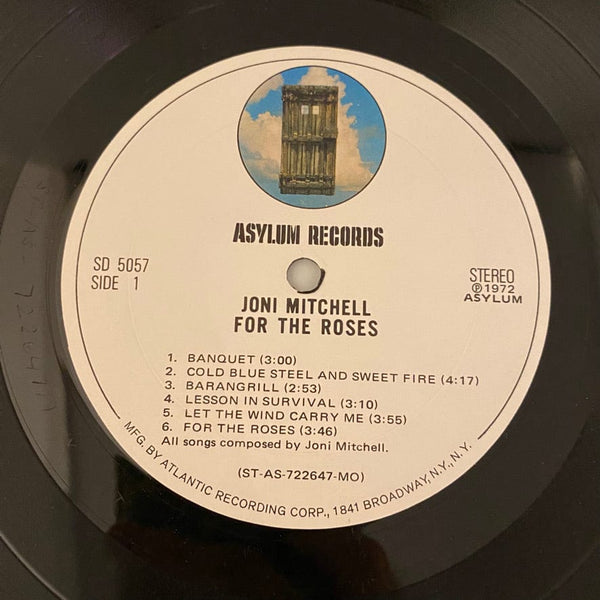 Used Vinyl Joni Mitchell – For The Roses LP USED VG++/VG+ 1972 Pressing J092124-02