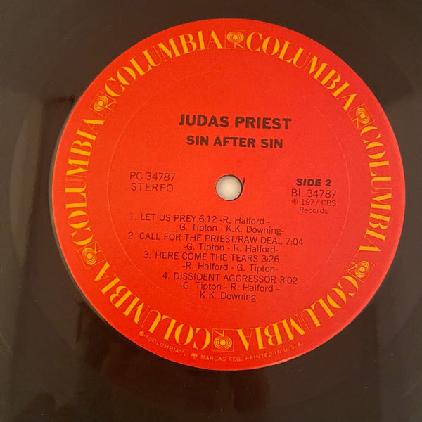 Used Vinyl Judas Priest – Sin After Sin LP USED VG++/VG+ 1977 Pressing J070724-26