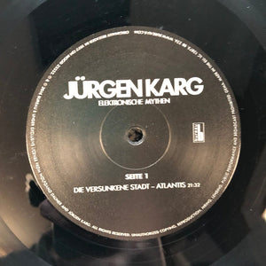 Used Vinyl Jürgen Karg - Elektonische Mythen LP VG++/VG++ USED I022622-035