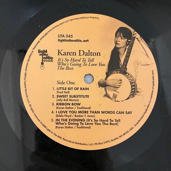 Used Vinyl Karen Dalton – It's So Hard To Tell Who's Going To Love You The Best LP USED VG++/VG+ 2009 LITA Pressing J092124-08