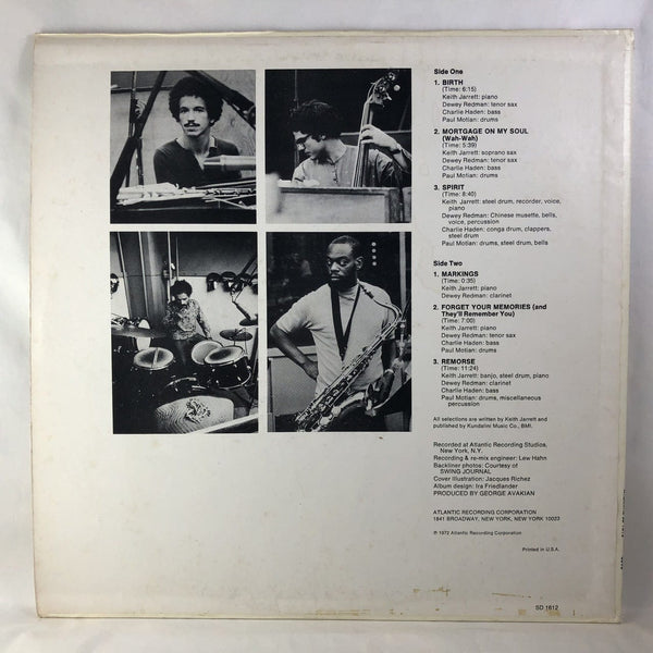 Used Vinyl Keith Jarrett - Charlie Haden - Paul Motian - Dewey Redman - Birth LP VG++-VG+ USED 10040