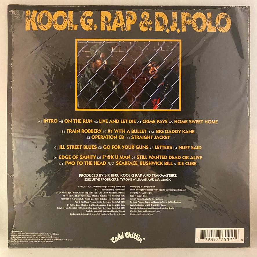 Kool G. Rap  Polo – Live And Let Die 2LP USED VG++/NM – Hi-Voltage  Records