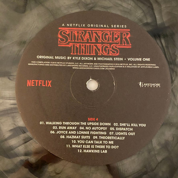 Used Vinyl Kyle Dixon, Michael Stein – Stranger Things - Volume One 2LP USED NM/NM Clear Black Smoke Vinyl J061823-04