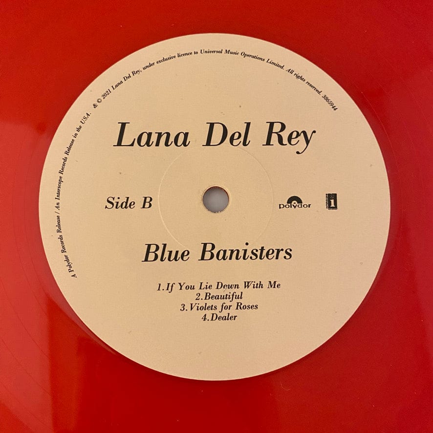 Lana Del Rey Blue Banisters Limited Edition Red Colred Vinyl Record. New sold Sealed