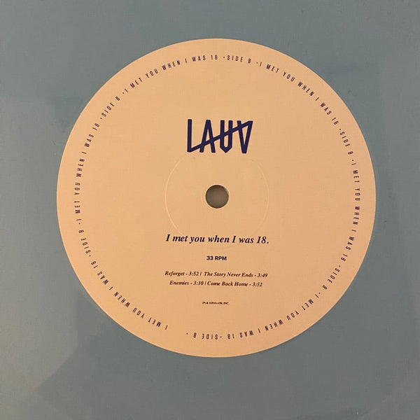 Used Vinyl Lauv – I Met You When I Was 18. 2LP USED VG++/VG+ Baby Blue Vinyl J060523-23