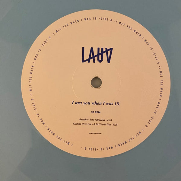 Used Vinyl Lauv – I Met You When I Was 18. 2LP USED VG++/VG+ Baby Blue Vinyl J060523-23