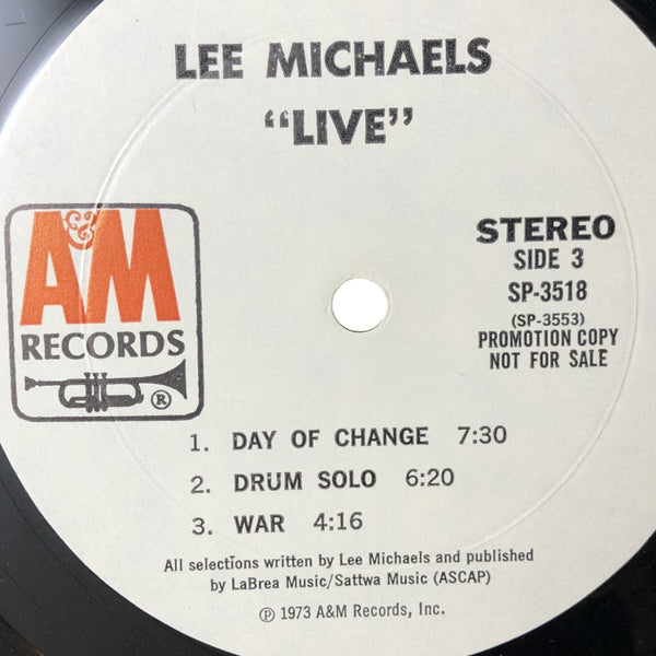 Used Vinyl Lee Michaels - Live 2LP Promo Die Cut Cover VG++-G USED 12362