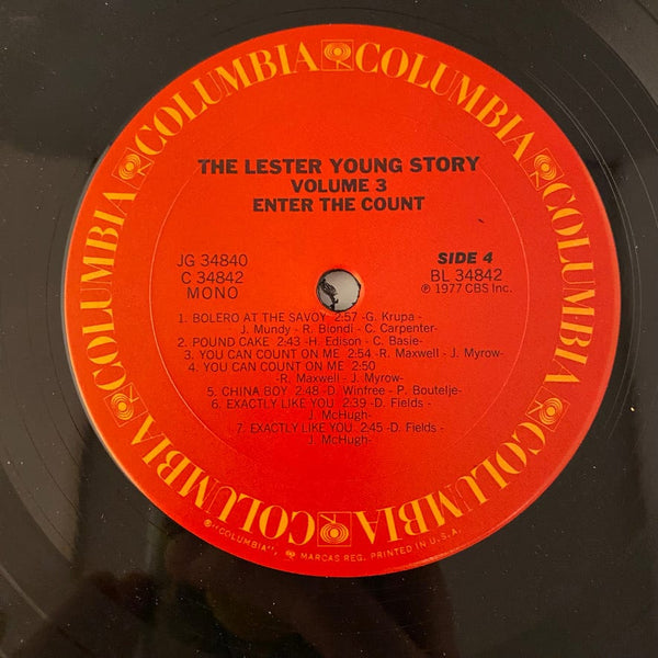 Used Vinyl Lester Young – The Lester Young Story / Volume 3 Enter The Count 2LP USED VG+/VG+ J012323-08