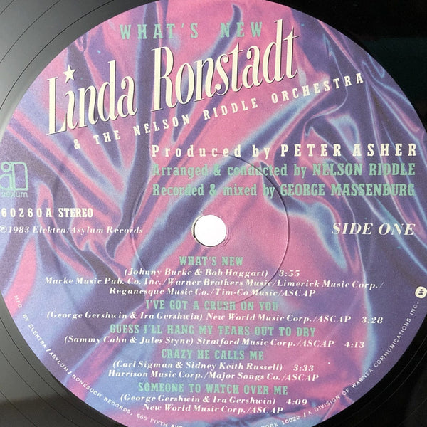 Used Vinyl Linda Ronstadt and Nelson Riddle Orchestra - What's New LP NM-VG+ USED V2 12680