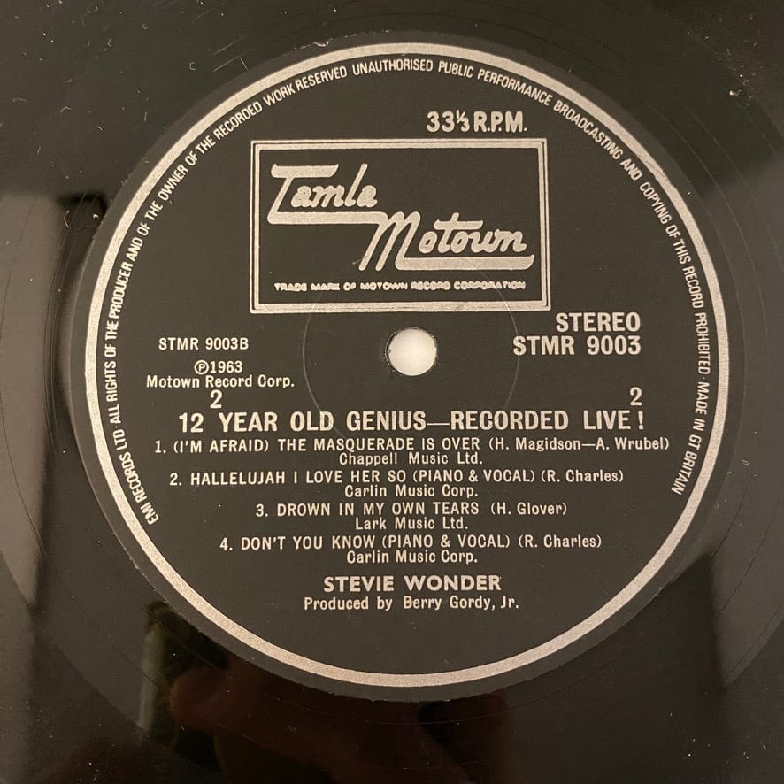 Little Stevie Wonder – The 12 Year Old Genius Recorded Live LP