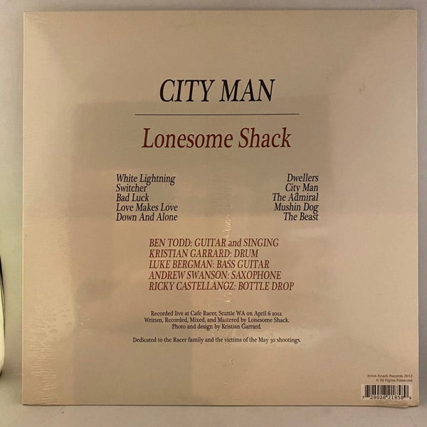 Used Vinyl Lonesome Shack – City Man LP USED NOS STILL SEALED J081723-15