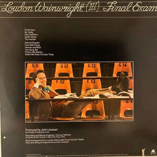 Used Vinyl Loudon Wainwright Ⅲ – Final Exam LP USED NM/VG+ J111322-10