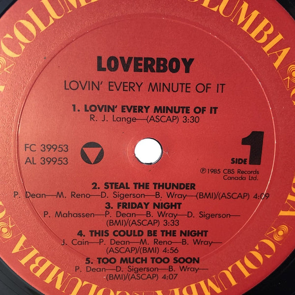 Used Vinyl Loverboy - Lovin Every Minute of It LP NM-NM USED V2 11564