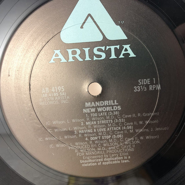 Used Vinyl Mandrill - New Worlds LP VG++-VG USED 11065