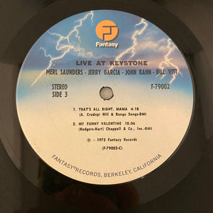 Used Vinyl Merl Saunders, Jerry Garcia, John Kahn, Bill Vitt – Live At Keystone 2LP USED VG++/VG+ 1976 Pressing J050924-09