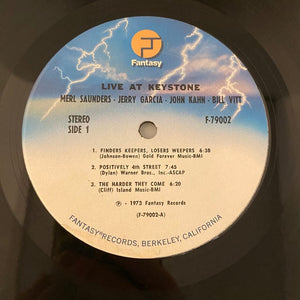 Used Vinyl Merl Saunders, Jerry Garcia, John Kahn, Bill Vitt – Live At Keystone 2LP USED VG++/VG+ 1976 Pressing J050924-09