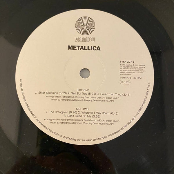 Used Vinyl Metallica – Metallica 2LP USED VG/G+ 2000 Simply Vinyl Reissue J010724-22