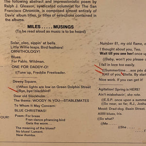 Used Vinyl Miles Davis – E.S.P. LP USED VG+/VG Original Pressing J040724-02