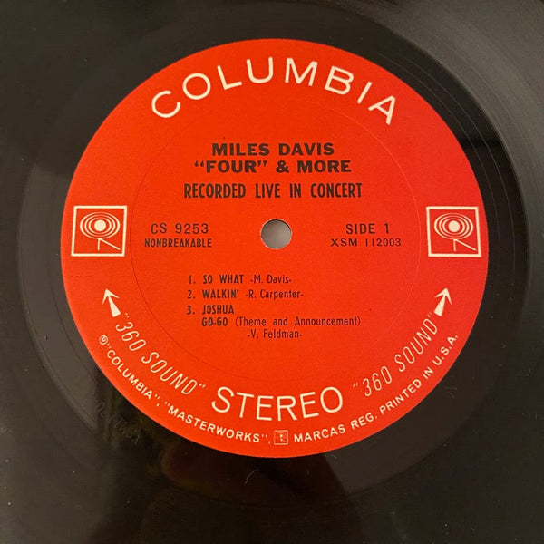 Used Vinyl Miles Davis – 'Four' & More - Recorded Live In Concert LP USED VG++/VG 1966 Pressing J060724-06