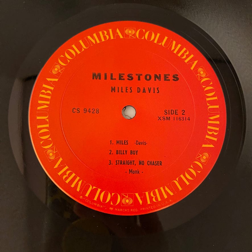 USオリジナル】MILESTONES/MILES DAVIS COLUMBIA CL-1193 両面深溝 