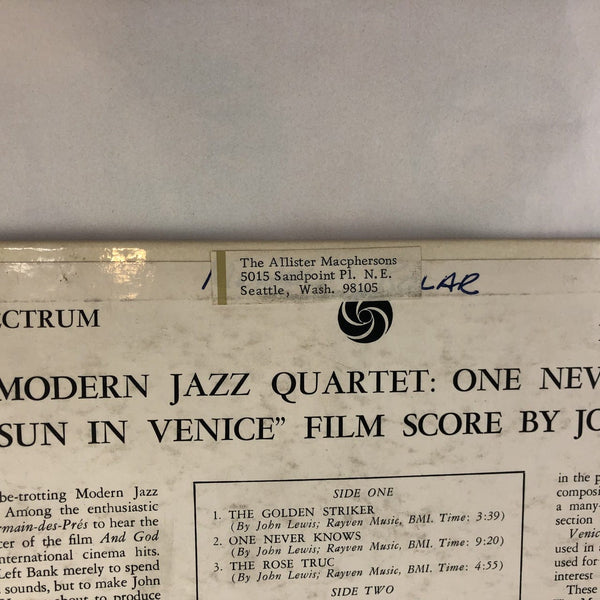Used Vinyl Modern Jazz Quartet - One Never Knows LP VG+-VG++ USED 9449