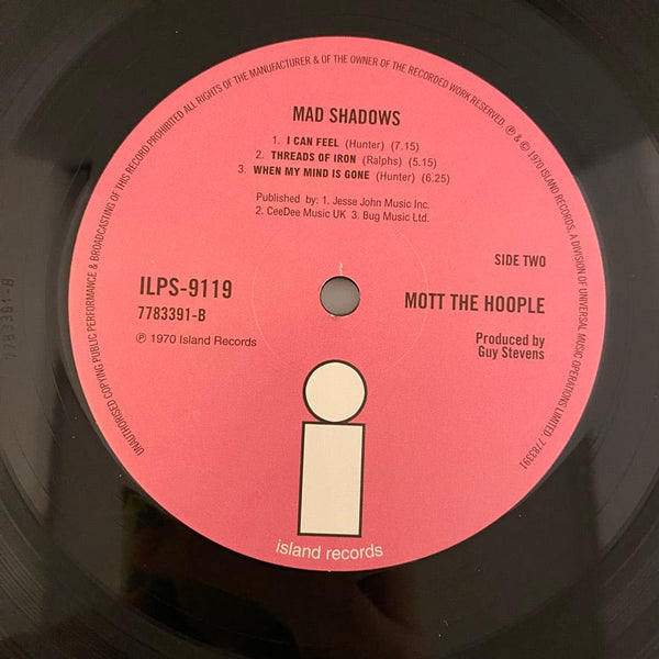 Used Vinyl Mott The Hoople – Mad Shadows LP USED NM/NM J071023-05