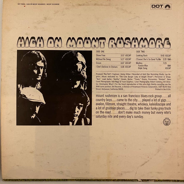 Used Vinyl Mount Rushmore – High On Mount Rushmore LP USED VG++/VG J110422-08