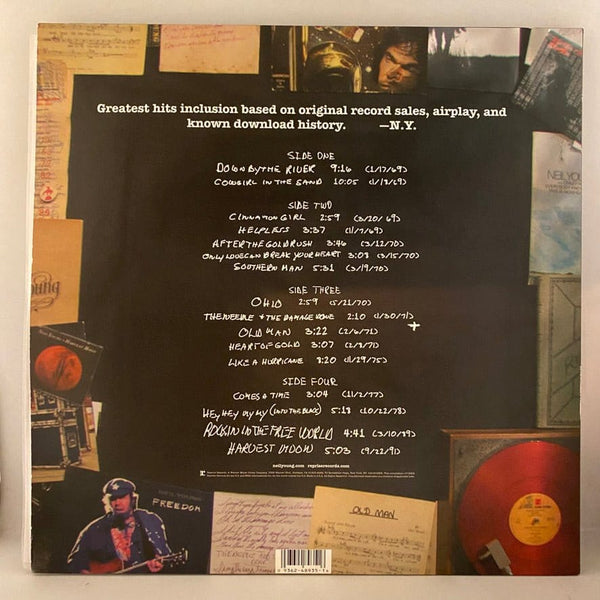 Used Vinyl Neil Young – Greatest Hits 2LP USED VG++/VG++ 200 Gram Quiex SV-P Audiophile Pressing w/ Blue Vinyl 7" J120123-16