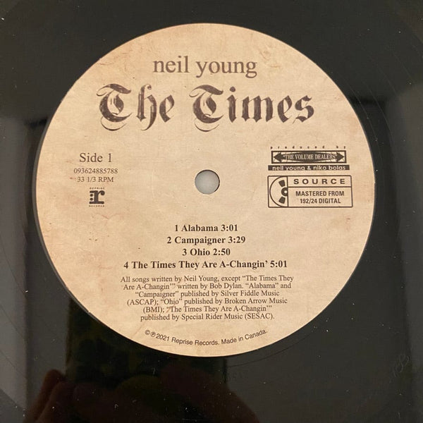 Used Vinyl Neil Young – The Times LP USED NM/VG++ J070124-05