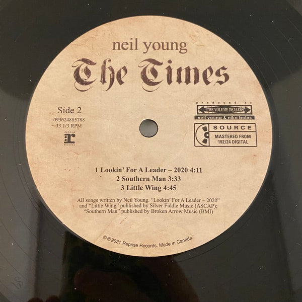 Used Vinyl Neil Young – The Times LP USED NM/VG++ J070124-05