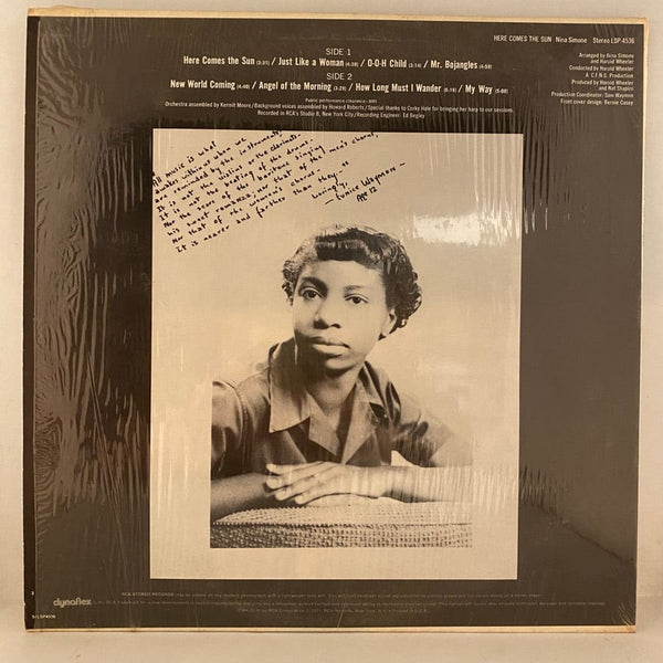Used Vinyl Nina Simone – Here Comes The Sun LP USED VG/VG+ 1971 Pressing J050924-05