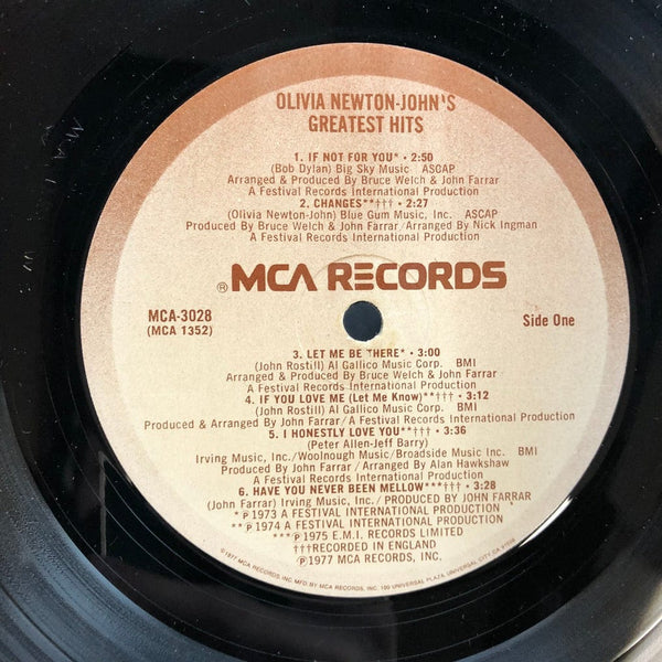 Used Vinyl Olivia Newton-John - Greatest Hits LP VG+/VG+ USED 021922-001
