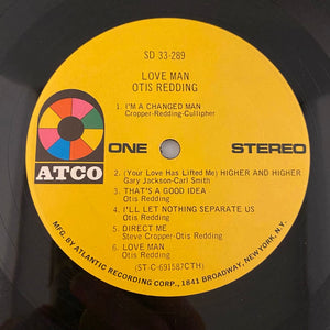 Used Vinyl Otis Redding – Love Man LP USED VG++/VG+ 1969 Pressing J050924-03