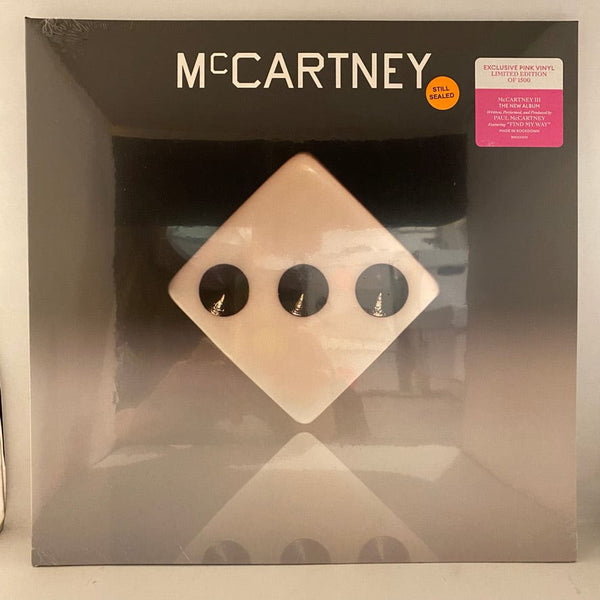 Used Vinyl Paul McCartney – McCartney III LP USED NOS STILL SEALED Pink Vinyl Newbury Comics J040724-04