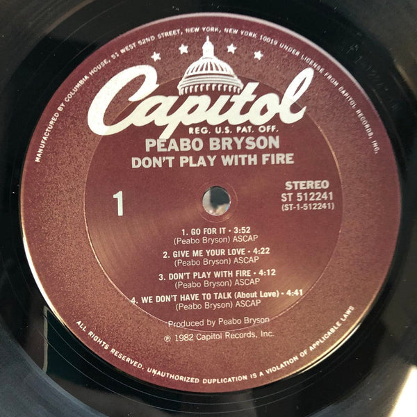 Used Vinyl Peabo Bryson - Don't Play With Fire LP VG+/VG++ USED I121921-015