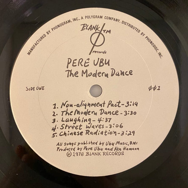 Used Vinyl Pere Ubu - The Modern Dance LP USED NM/VG+ J081922-01