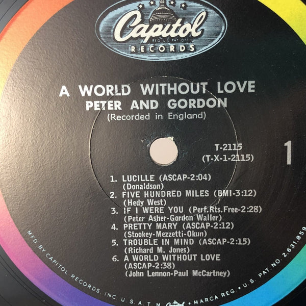Used Vinyl Peter and Gordon - A World Without Love LP VG-VG+ USED 11763
