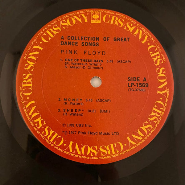 Used Vinyl Pink Floyd – A Collection Of Great Dance Songs LP USED VG++/VG+ 1981 Filipino Pressing J070124-12