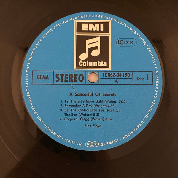 Used Vinyl Pink Floyd – A Saucerful Of Secrets LP USED VG++/VG 1976 German Pressing J111323-13
