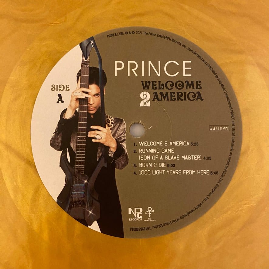 Prince – Welcome 2 America 2LP USED NM/NM Gold Vinyl Side D