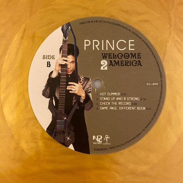 Used Vinyl Prince – Welcome 2 America 2LP USED NM/NM Gold Vinyl Side D Etching J080723-05