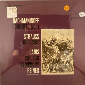 Used Vinyl Rachmaninoff / Strauss - Janis, Chicago Symphony, Reiner - Concerto No. 1 / Burleske LP USED NOS STILL SEALED J072222-06