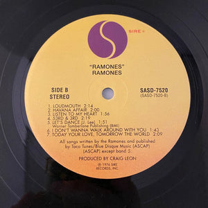 Used Vinyl Ramones – Ramones LP USED VG+/VG 2001 Pressing J081824-16