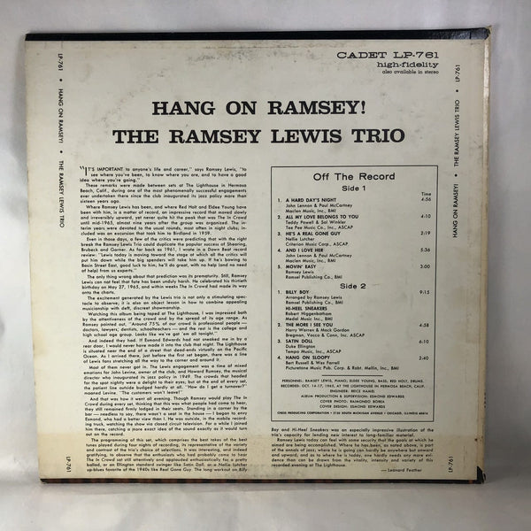 Used Vinyl Ramsey Lewis Trio - Hang On Ramsey LP VG++-VG++ USED 9448