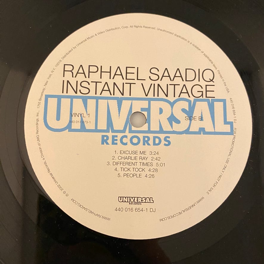 Raphael Saadiq – Instant Vintage 2LP USED VG++/VG+ 2002 Promo Copy