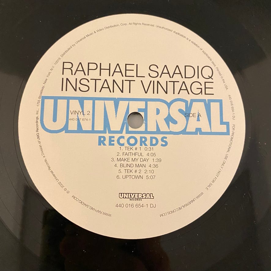 Raphael Saadiq – Instant Vintage 2LP USED VG++/VG+ 2002 Promo Copy