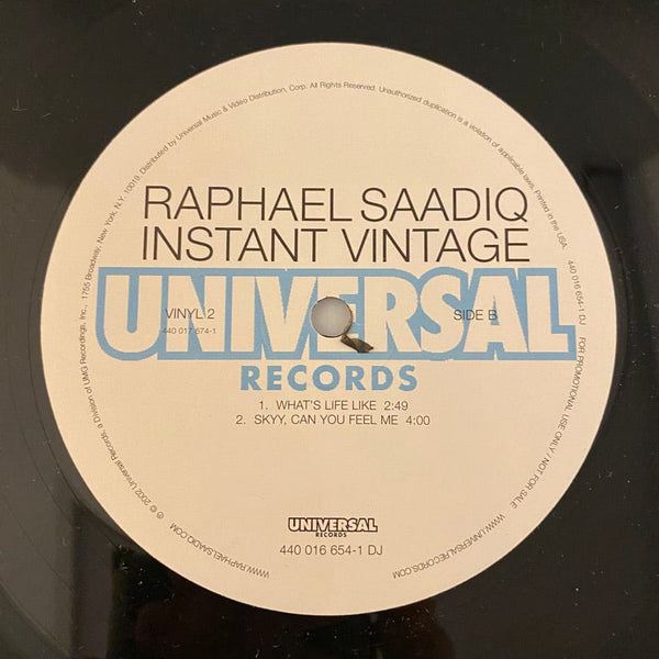 Used Vinyl Raphael Saadiq – Instant Vintage 2LP USED VG++/VG+ 2002 Promo Copy J070524-15