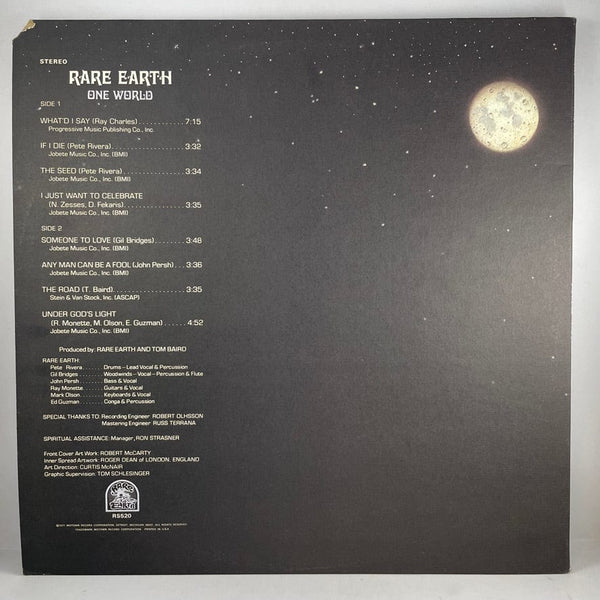 Used Vinyl Rare Earth - One World LP VG++/VG++ VINYL USED W051322-05