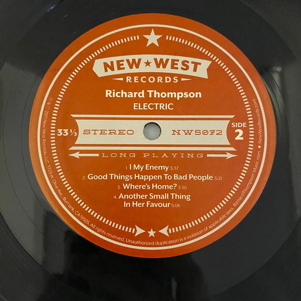 Used Vinyl Richard Thompson – Electric 2LP USED NM/VG++ J101324-05